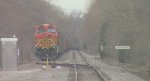 BNSF coal train tied down